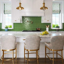 Speckled Emerald Green Squares Glass Pool Tile