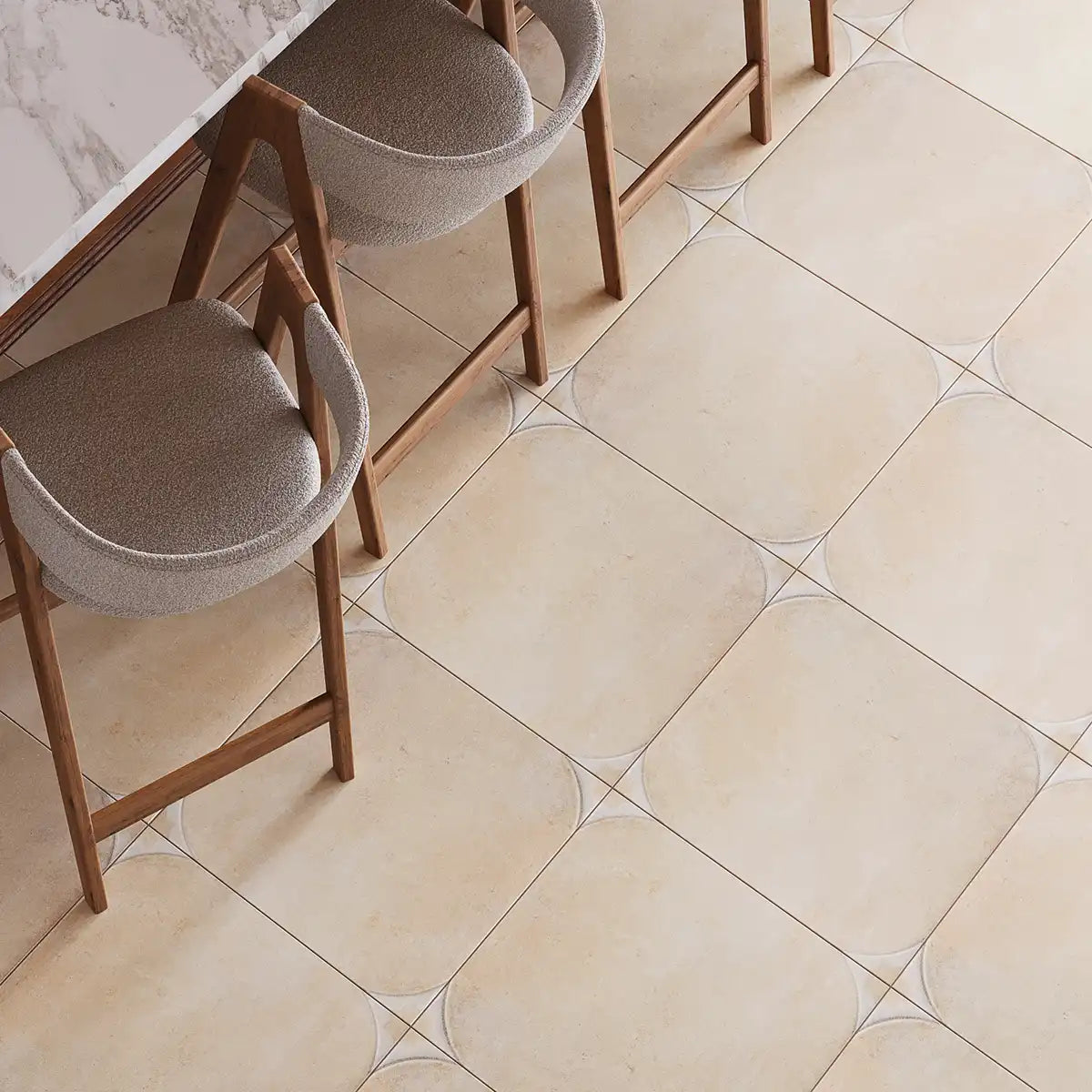 Sultana Stella Crema Porcelain Tile 18x18 | Tile Club