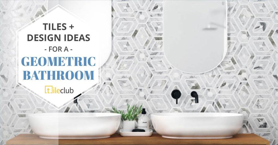 Geometric Bathroom Tiles and Styling Inspiration