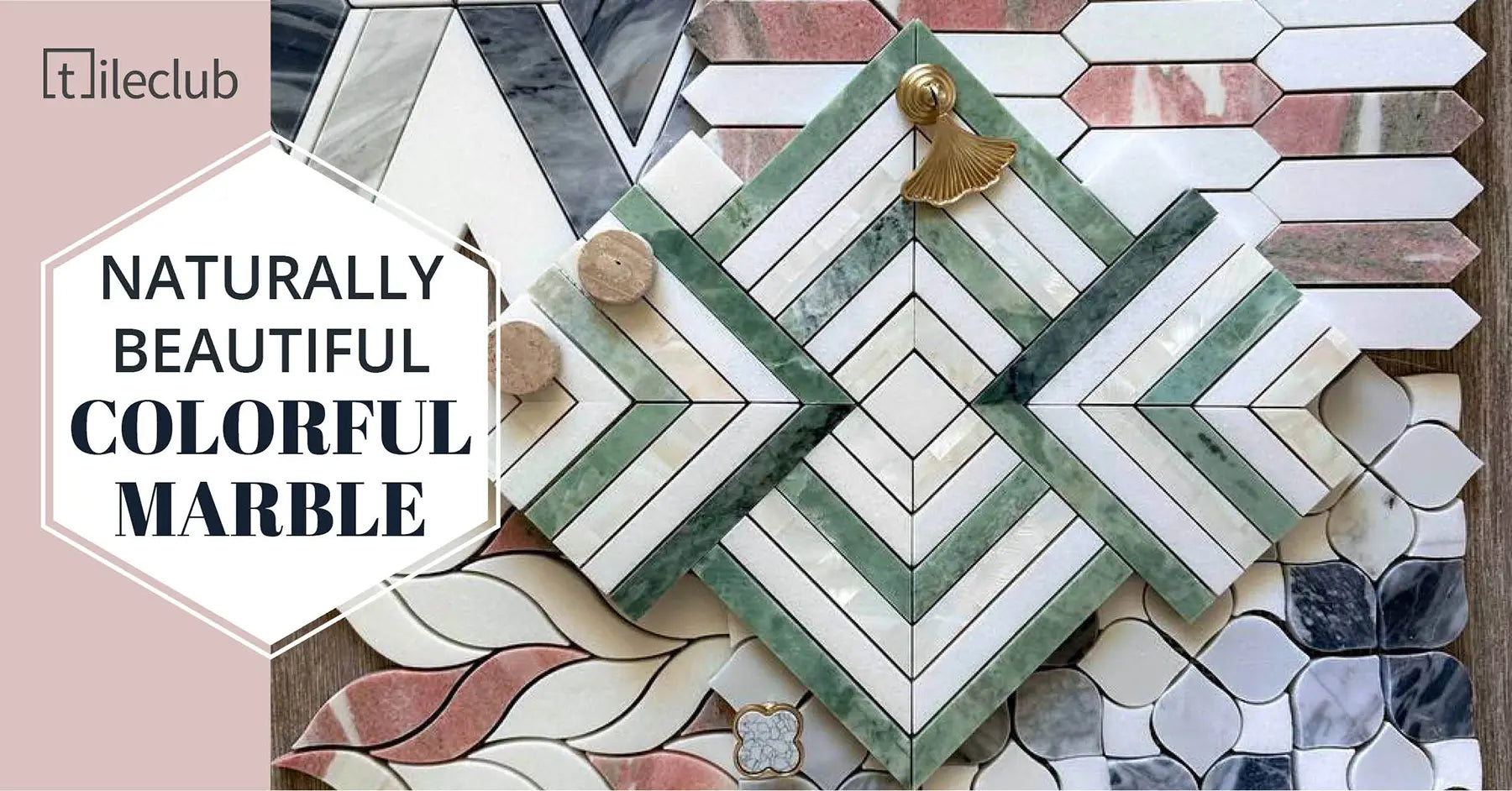 Colorful Marble Tiles for Creative Interiors