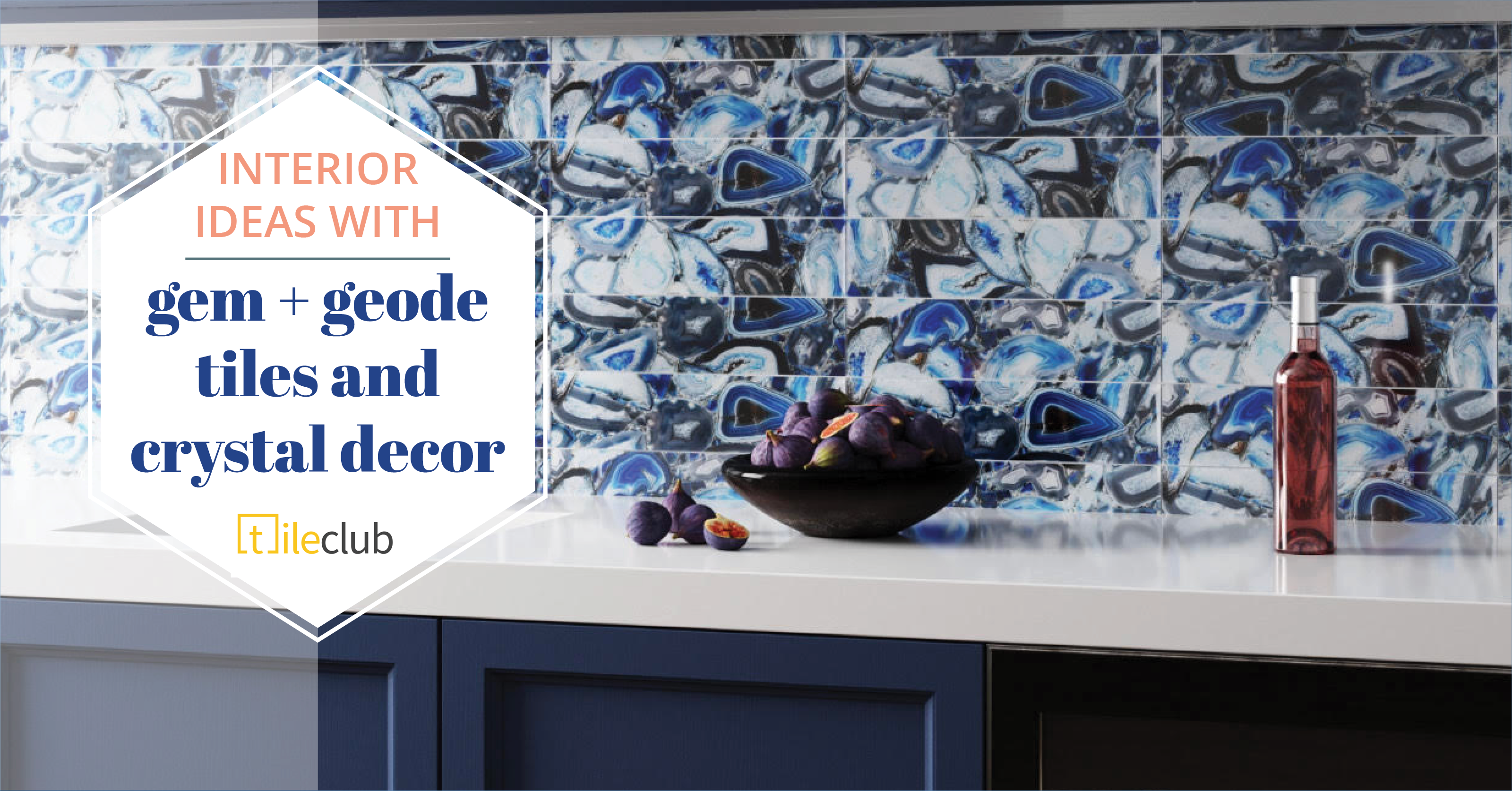 Agate Geode Tiles and Crystal Decorating Ideas