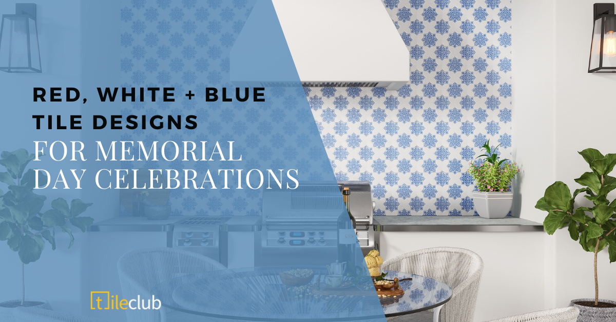 Red White and Blue Tile Designs For Memorial Day