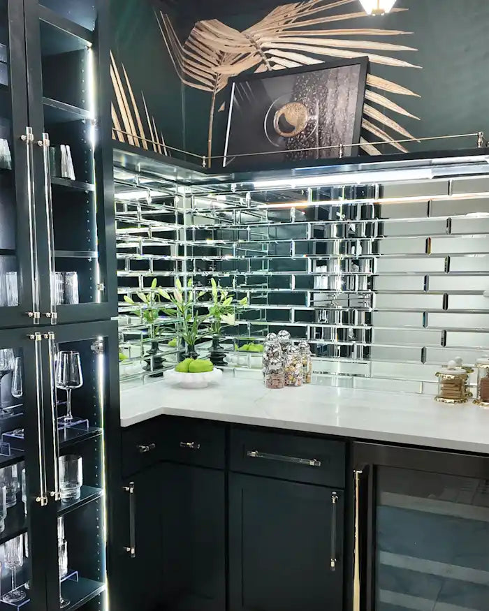 Apartment Therapy: This Designer Transformed a Cramped Laundry Room into a Stylish Coffee Station