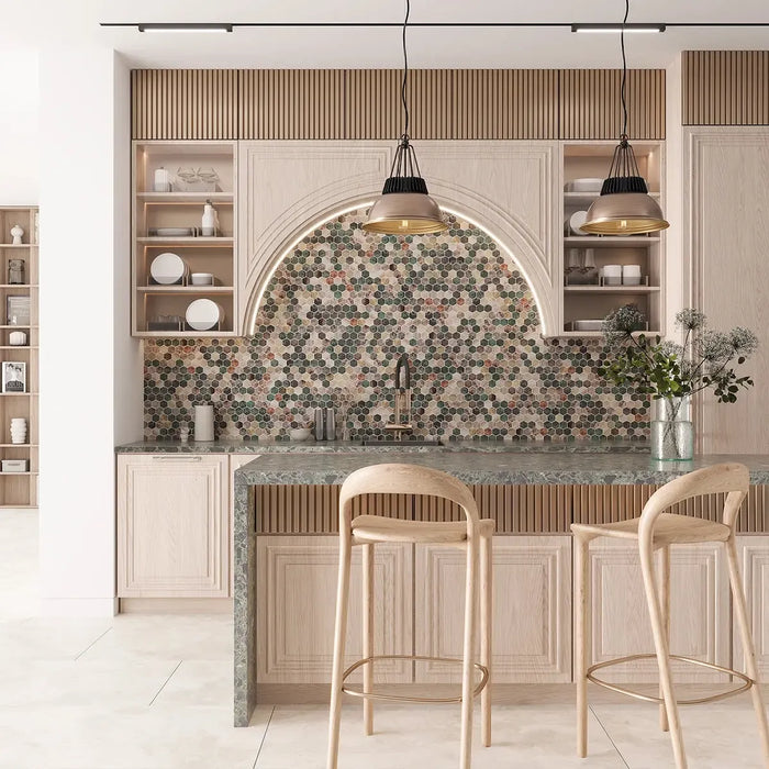 Aqua Magazine: Tile Club Introduces Sagrada Spanish Recycled Glass Collection