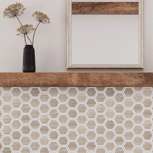 Wooden Gray Marble | Neutral Wood Look Marble Tiles