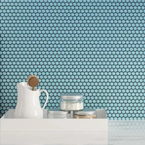 Buttons Porcelain Penny Round Tile for Bathrooms, Floors & More | Tile Club