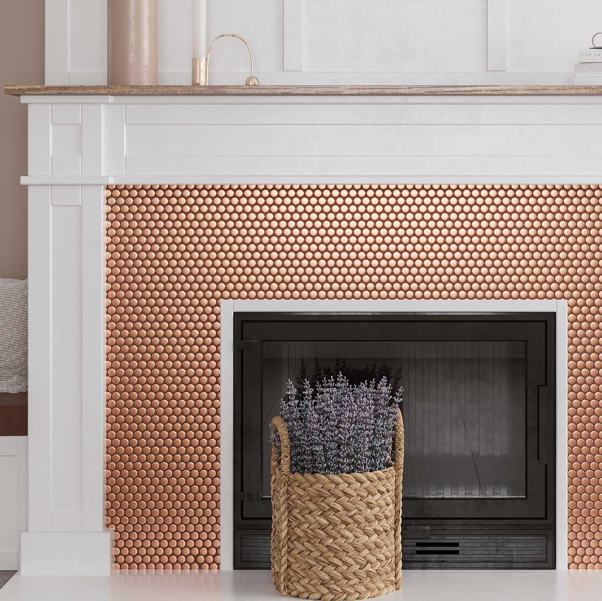 Buttons Porcelain Penny Round Tile