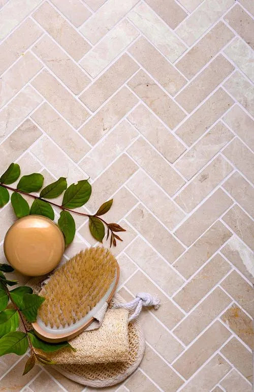 Crema Marfil Marble Tile Floors and Walls