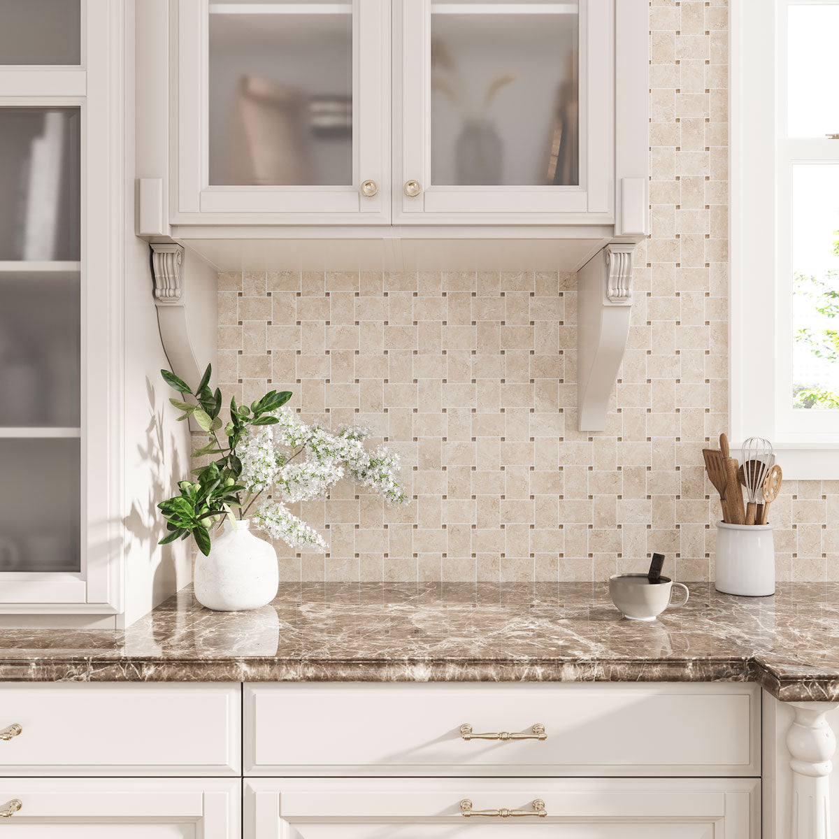 Marble Basketweave Tiles