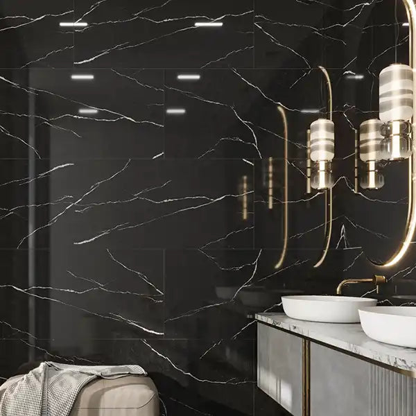 Black Tiles - Mosaic, Subway, Ceramic, Porcelain, Glass