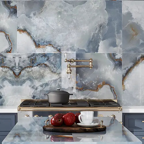 Blue Tile and Backsplash | Mosaic, Subway, Glass