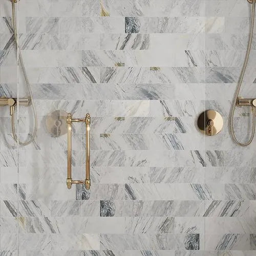Marble Subway Tile Backsplash, Showers