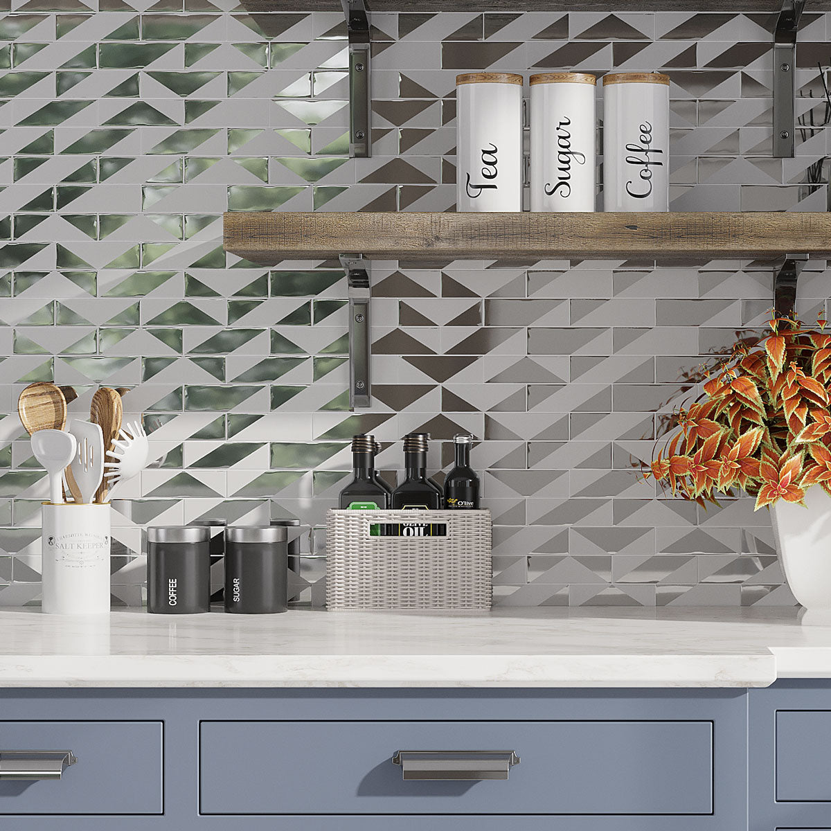 Art Deco Tiles in Marble and Glass