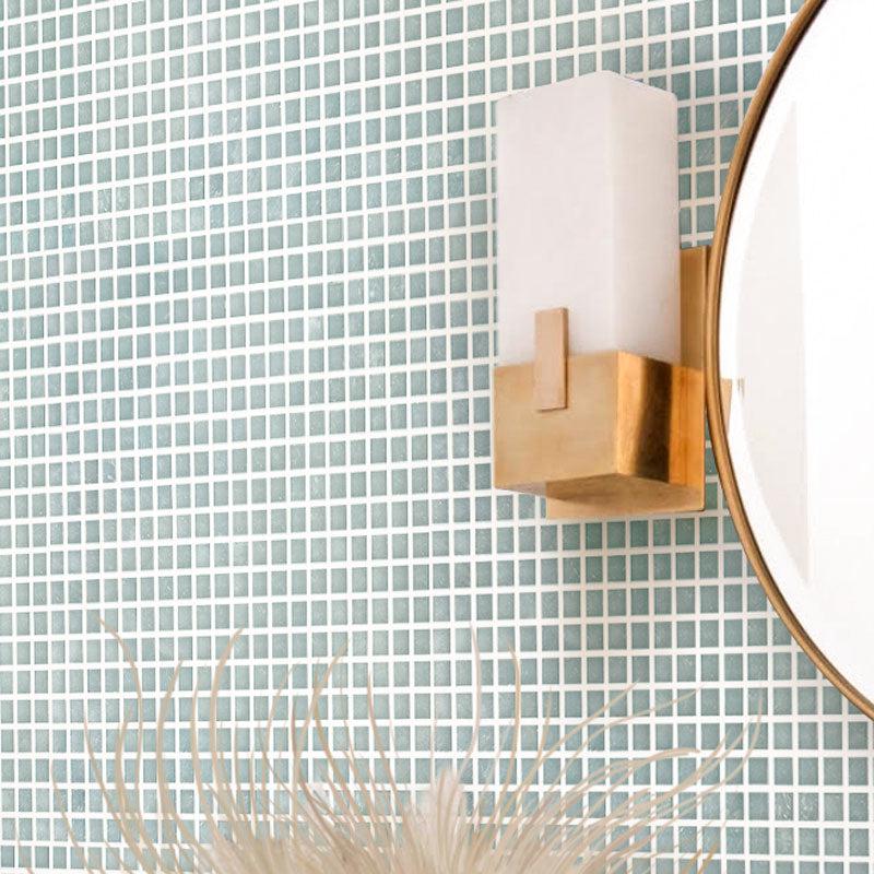 0 6" Mini Mirrored Squares Glass Tile | Tile Club