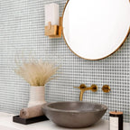 0.6" Mini Mirrored Squares Glass Tile Sample | Tile Club