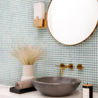 Mini Mirrored Squares Glass Tile
