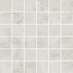 Gilded Age White Natural Porcelain Mosaic Tile