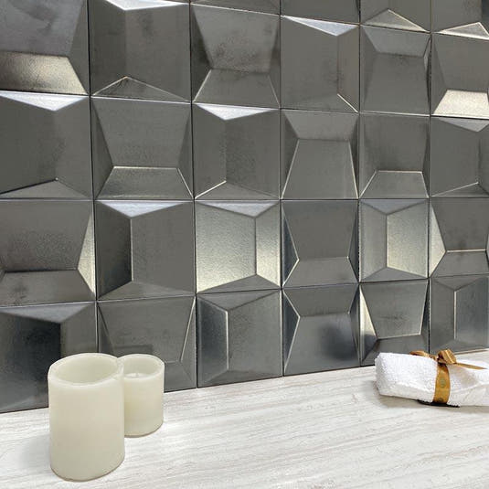 3D Porcelain Tile Backsplash