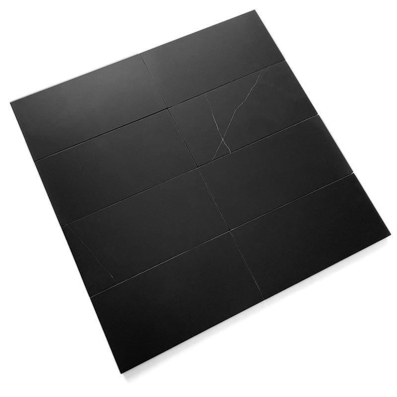 Honed Nero Marquina Black Marble Tile