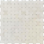White Marble Mini basketweave tile