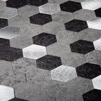 1.25" Silver, Grey and Black Hexagon Peel and Stick Tile | Tile Club
