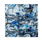 3" x 12" Blue Gemstone Agate Glass Tile | Tile Club