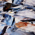 3" x 12" Gold and Blue Agate Glass Tile | Tile Club