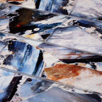 3" x 12" Gold and Blue Agate Glass Tile | Tile Club