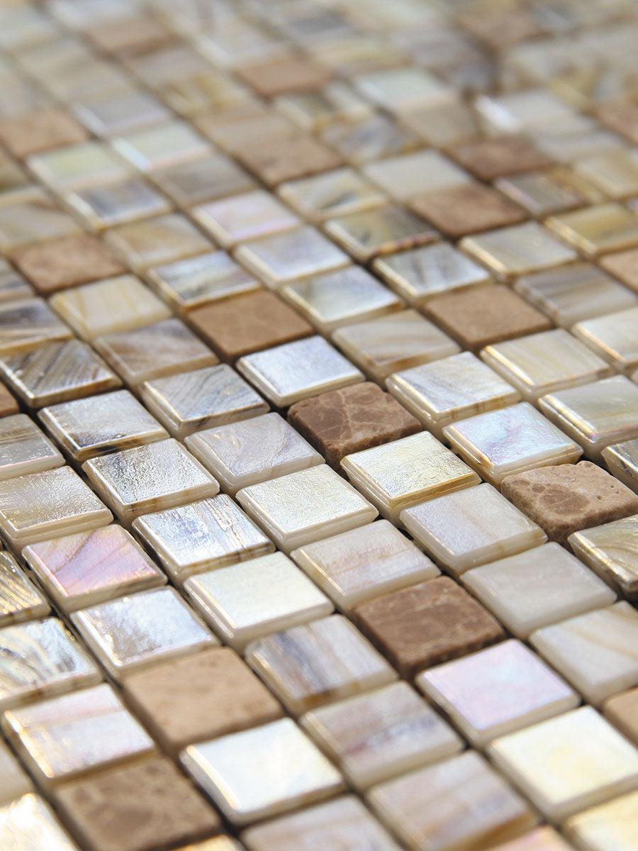 Amber Sedimentary Squares Glass Tile | Tile Club