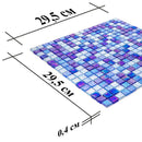 Oceanic Blue Mixed Squares Glass Tile | Tile Club