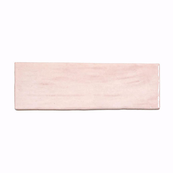 La Riviera Rose Pink Ceramic Subway Tile 2.5x8