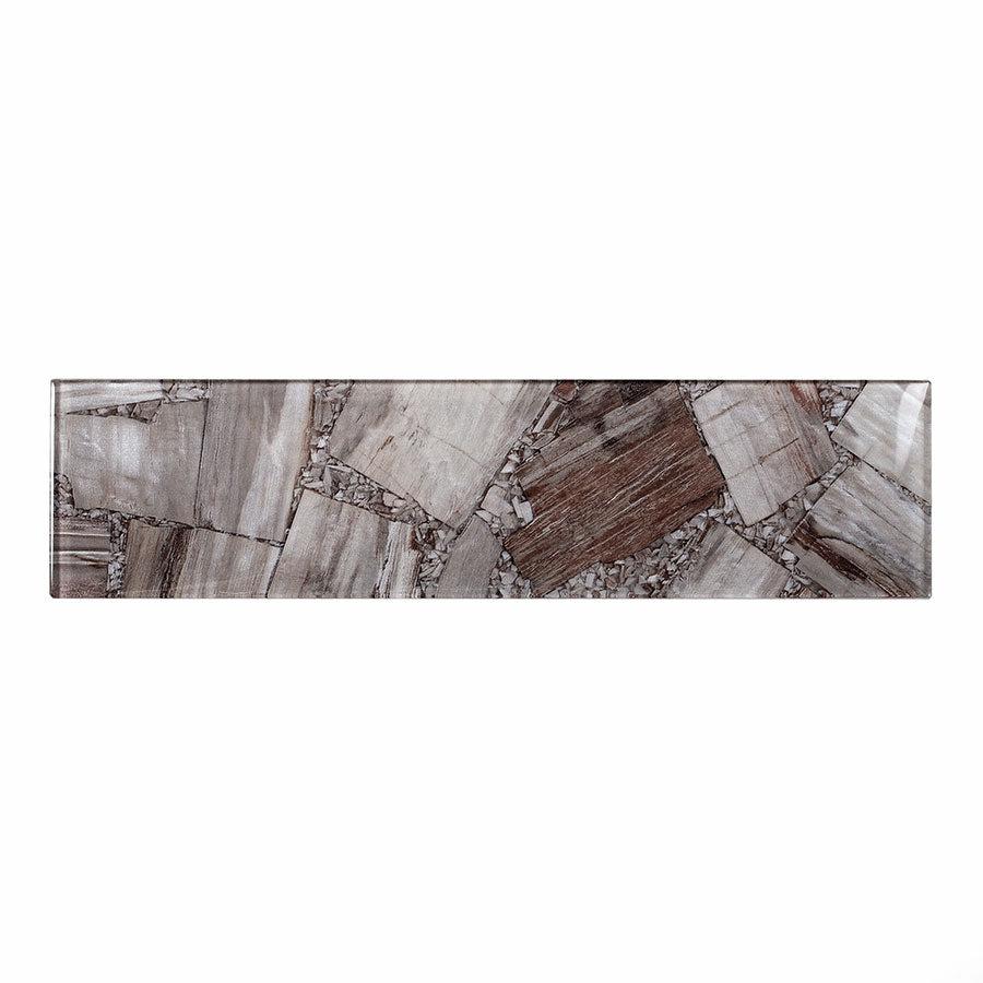 3" x 12" Agate and Shale Glass Tile Sample