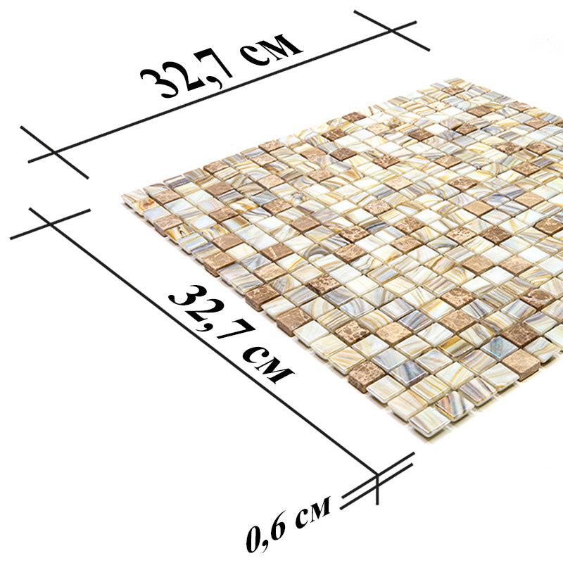 Amber Sedimentary Squares Glass Tile | Tile Club