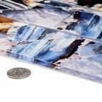 3" x 12" Gold and Blue Agate Glass Tile | Tile Club