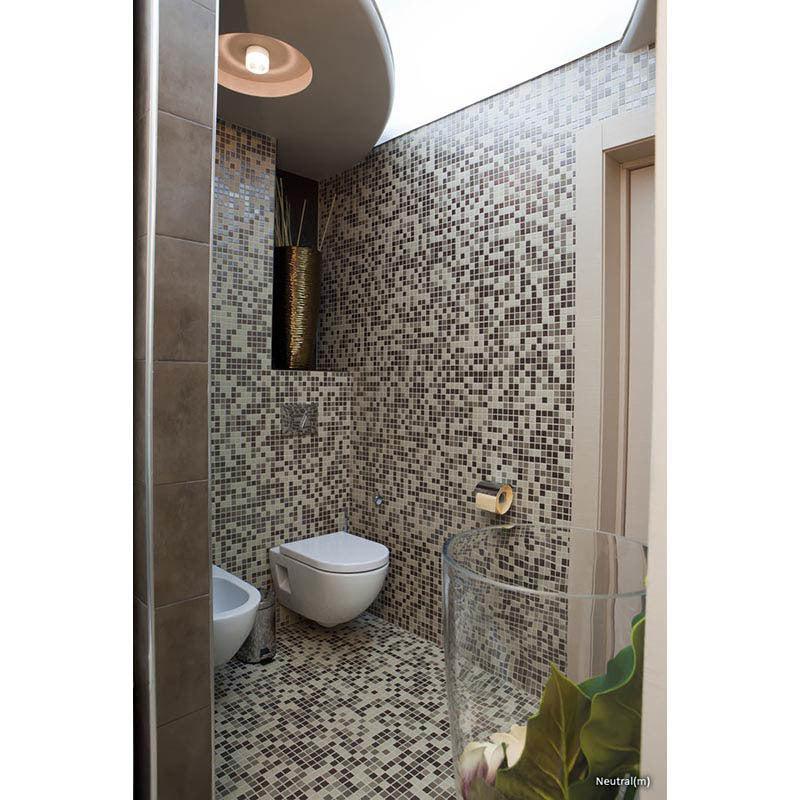 Checkered Black and White Mixed Squares Glass Tile | Tile Club