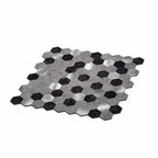 1.25" Silver, Grey and Black Hexagon Peel and Stick Tile | Tile Club