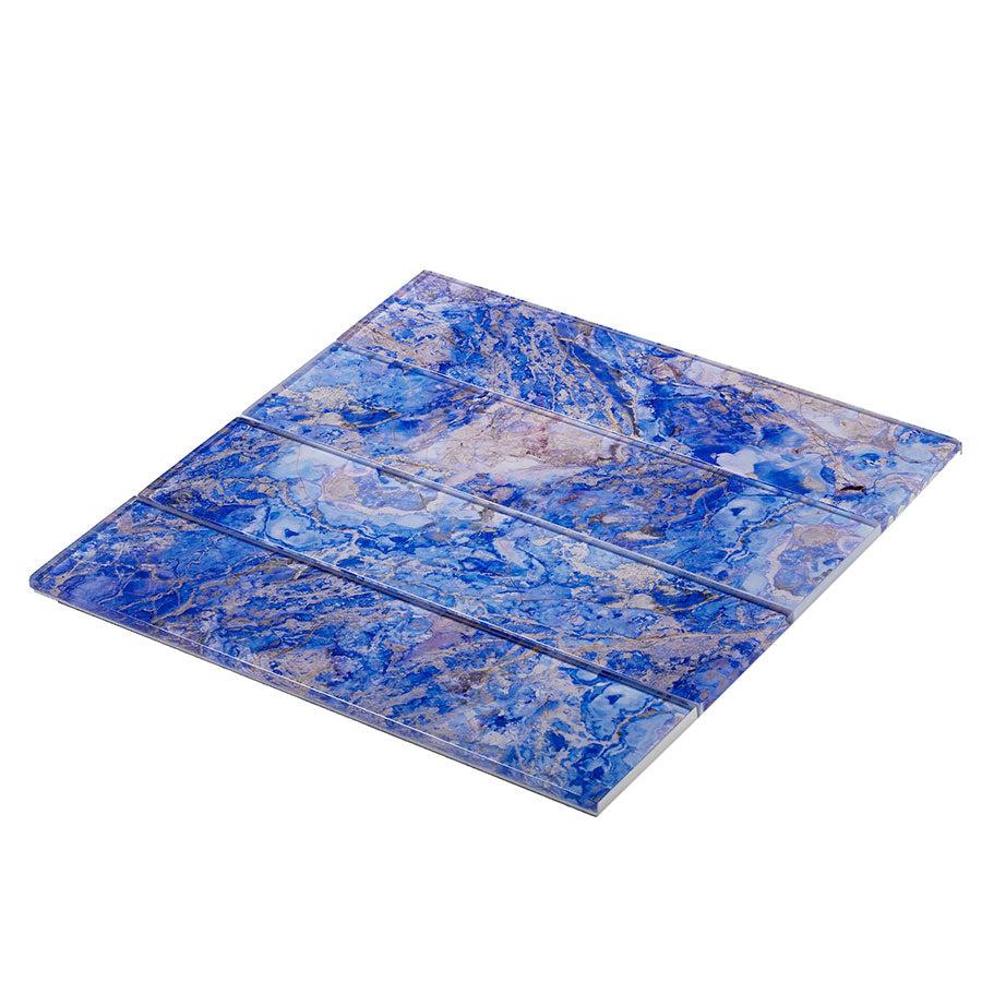 3" x 12" Celestial Sky Lapis Glass Tile | Tile Club