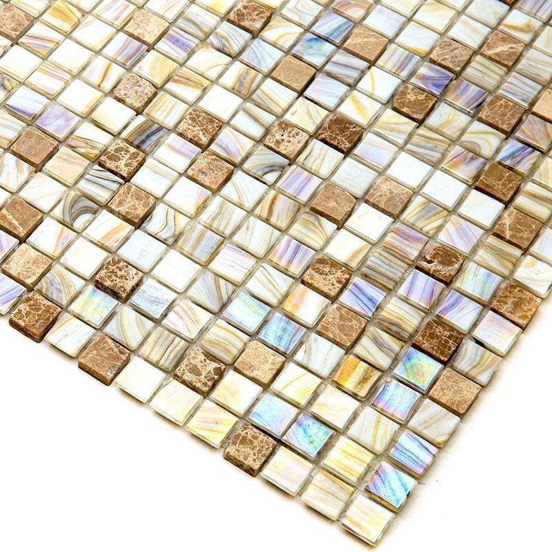 Amber Sedimentary Squares Glass Tile | Tile Club