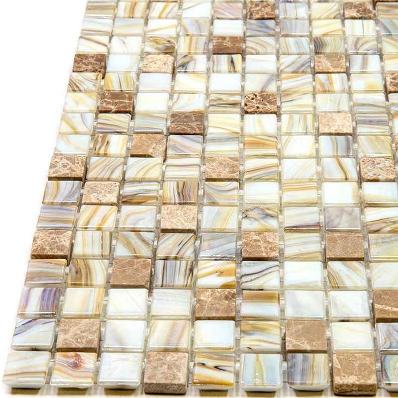 Amber Sedimentary Squares Glass Tile | Tile Club