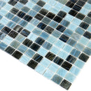 Dusty Grey Mixed Squares Glass Tile | Tile Club