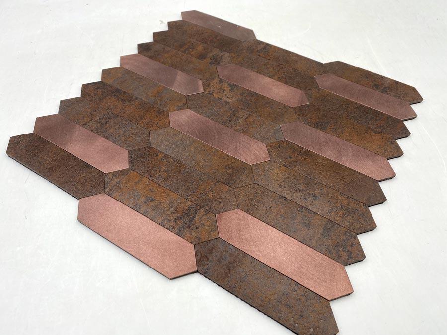 Copper Look Picket Peel and Stick Tile