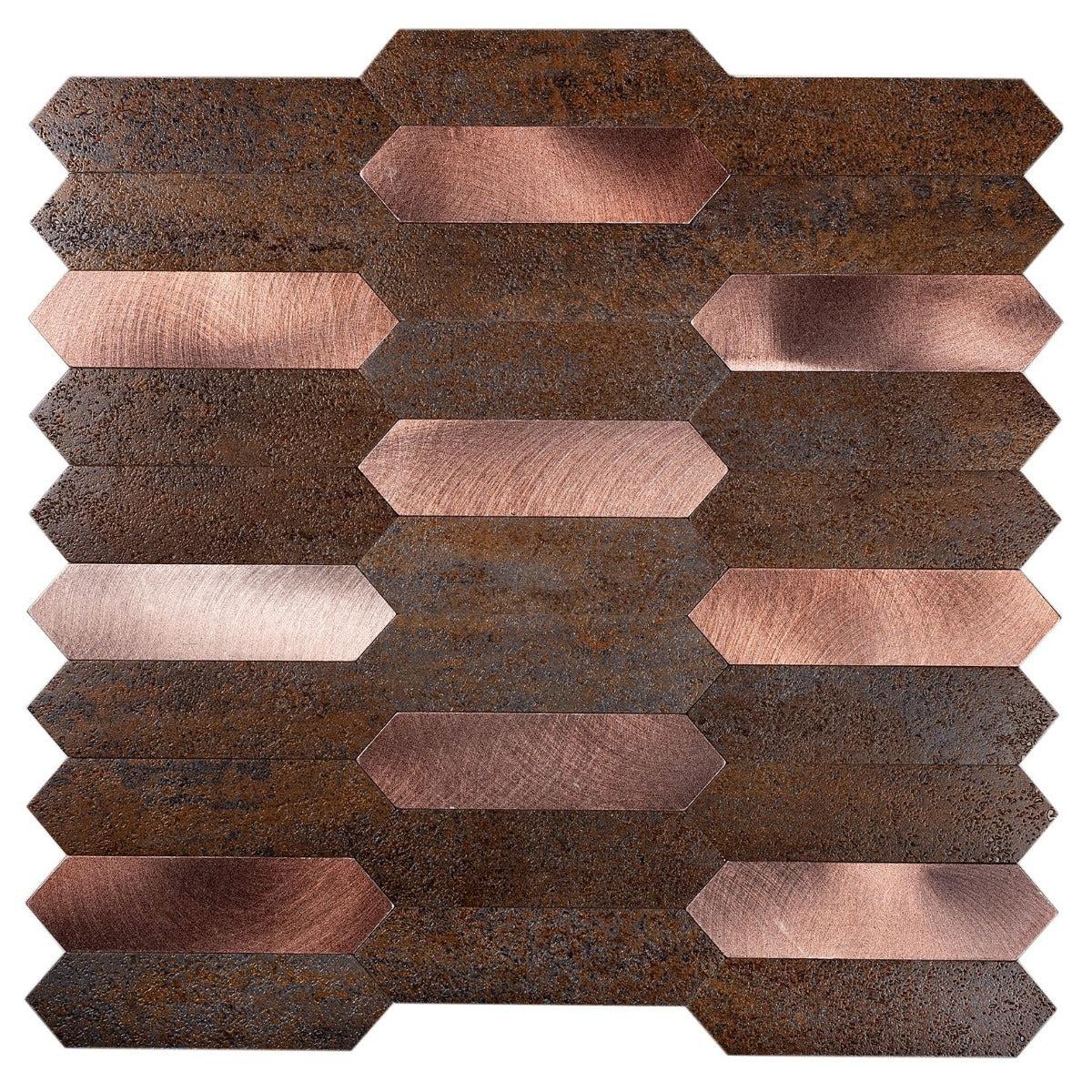 Copper Look Picket Peel and Stick Tile | Tile Club