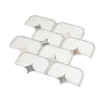 White Stadium and Multicolor Stars Marble Mosaic Tile