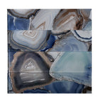 3" x 12" Agate Crystal Blue Geode Glass Tile | Tile Club