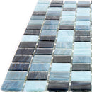 Dusty Grey Mixed Squares Glass Tile | Tile Club