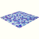 Oceanic Blue Mixed Squares Glass Tile | Tile Club