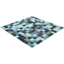 Dusty Grey Mixed Squares Glass Tile | Tile Club