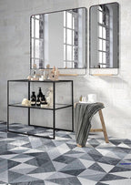 Taco Melange Black Geometric Porcelain Tile | Tile Club