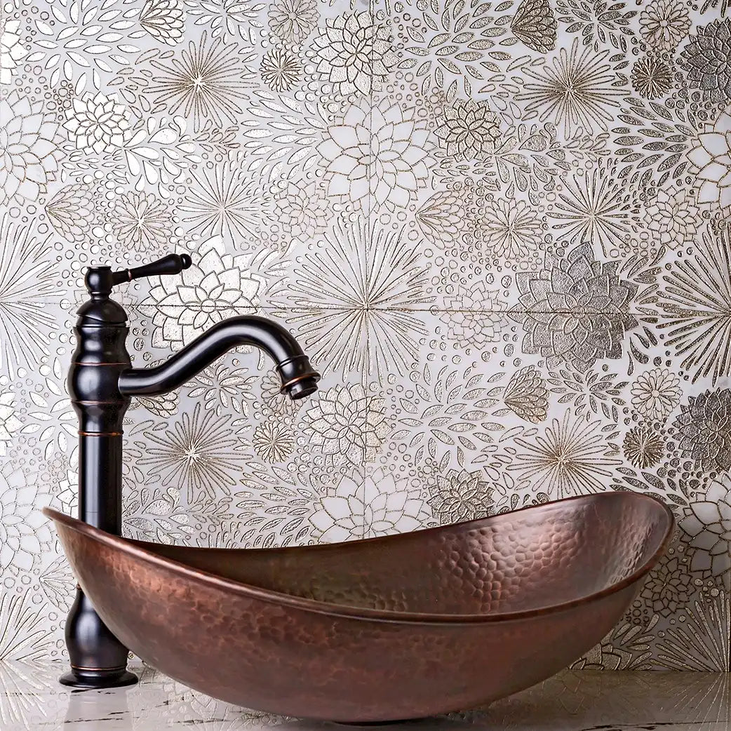 Gold Bouquet Marble Tile | Tile Club