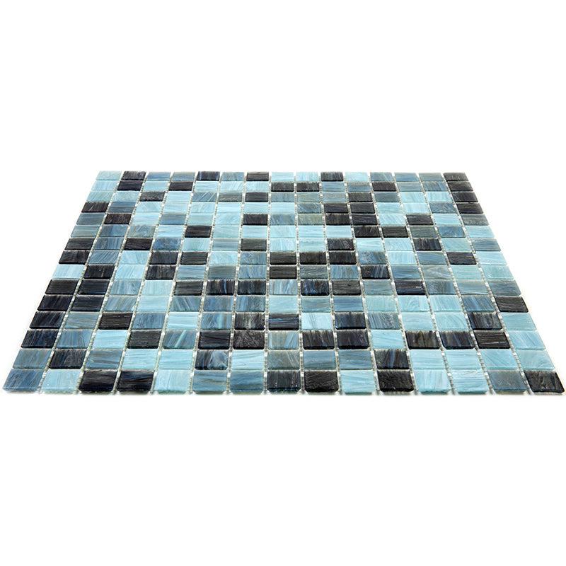 Dusty Grey Mixed Squares Glass Tile | Tile Club